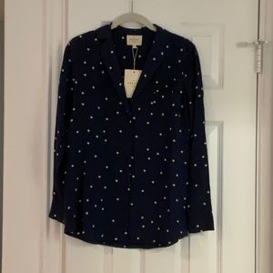 Sezane Florence Silk Shirt, size 2